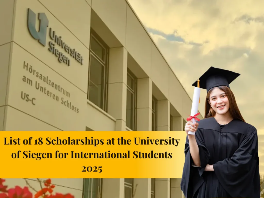 List of 18 Scholarships at the University of Siegen for International Students 2025